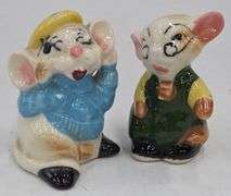(Q) Vintage 1950s Anthromorphic Mouse Salt And Pepper Shakers