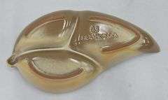 (Q) Frankoma Yellow & Brown Pottery Candlestick Holder, Planter, And Divided Relish Tray
