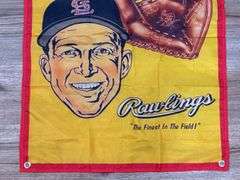 Rawlings Stan Musial Baseball Gloves Advertising Banner