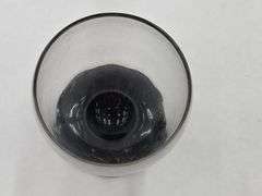 (Q) 4 MCM Black Lily Pad Cordial Glasses