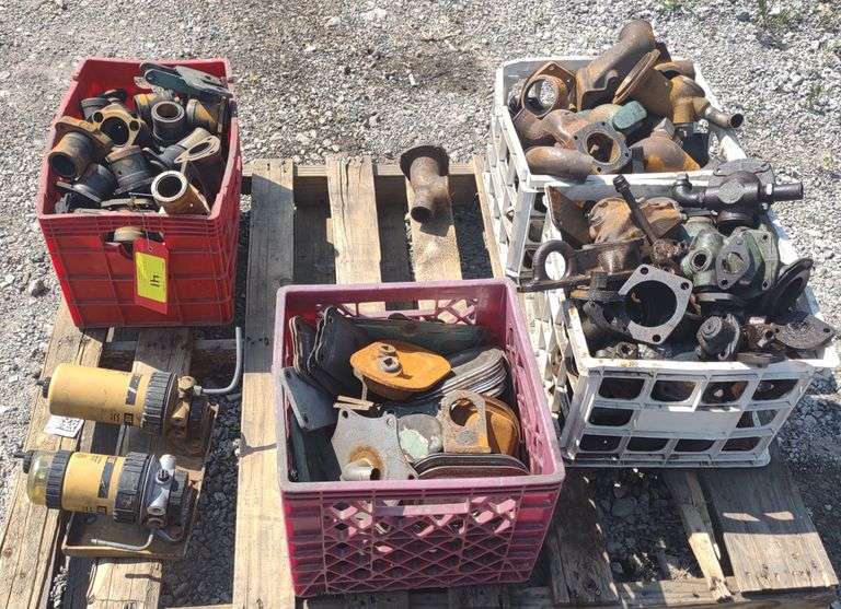 Detroit Diesel Parts Incl. Bearings, Plate Guards, Exhaust Elbows, Etc