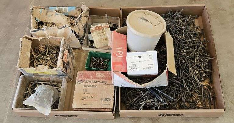 Box's Of Various Size Nails & Screw's