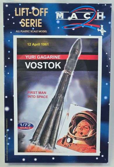 1/72 Scale MACH Lift-Off Series Yuri Gagarine Vostok Spacecraft Model Kit - Sealed
