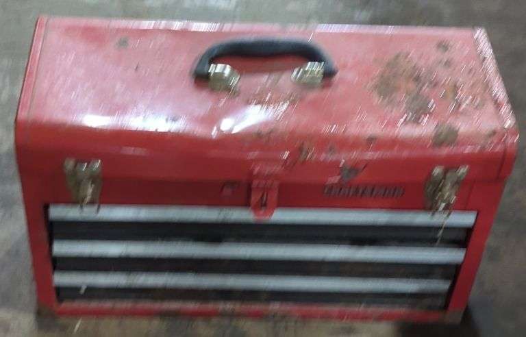 (U) Craftsman tool box with contents. Approx 12" x 21" x 9".