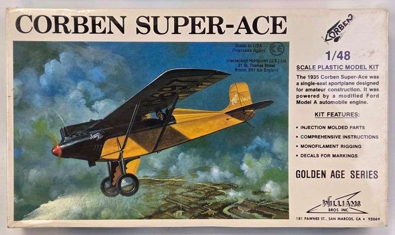 1/48 Scale Corben Super-Ace Sportplane Model Kit - Sealed