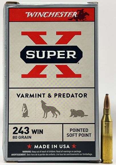 Winchester Super-X 243 WIN Centerfire Cartridges