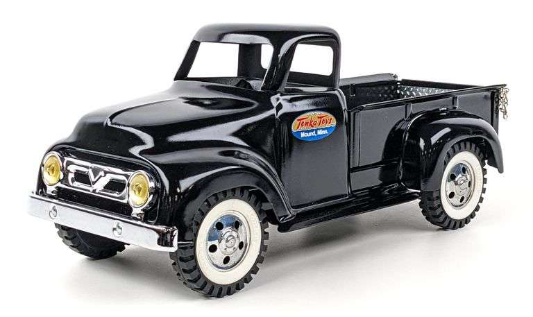 Custom Tonka Round Fender Stepside Pickup Truck - Black - Kraft Auction ...