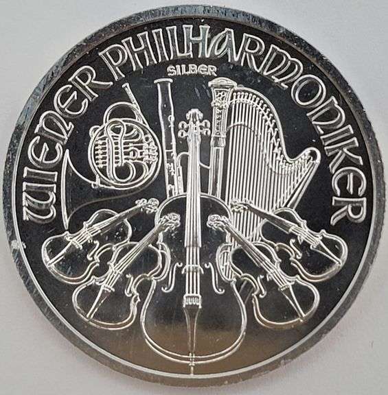 2012 Austrian 1.5 Euro Philharmonic 1 Ounce .999 Fine Silver Coin