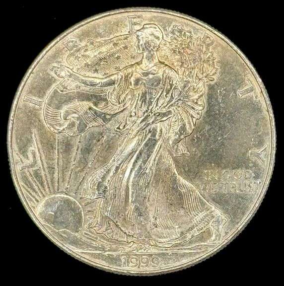1999 American Eagle Silver Dollar, 1oz Fine Silver