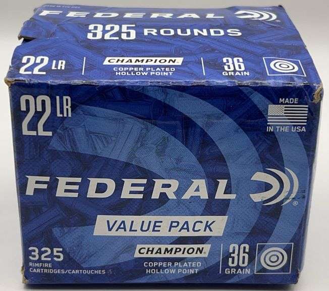 Federal Champion .22LR Rimfire Cartridges