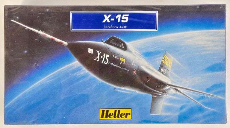 1/130 Scale Heller North American X-15 Rocket Powered Aircraft Model Kit - Sealed