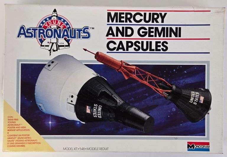1/48 Monogram Mercury and Gemini Capsules Model Kit