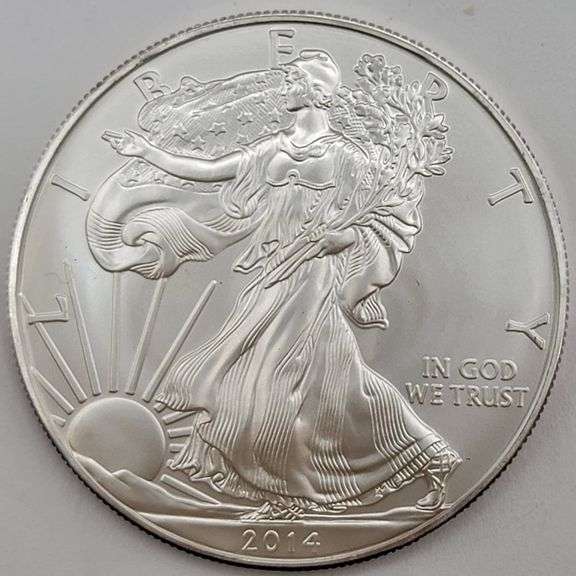 2014 United States American Silver Eagle 1 Ounce .999 Fine Silver $1 Coin