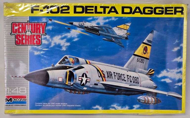 1/48 Scale Monogram U.S. Air Force F-102 Delta Dagger Model Kit - Sealed