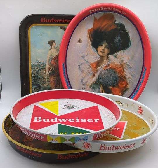 (U) Acholic Beverage advertising Trays. Approx 15" tallest.