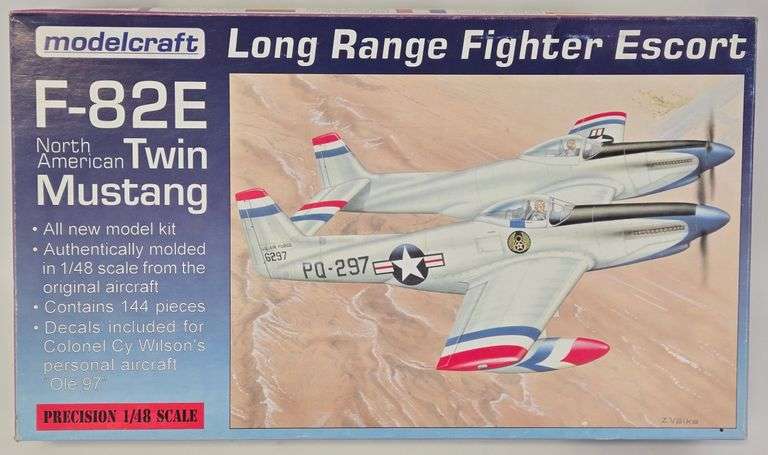 1/48 Scale Modelcraft F-82E North American Twin Mustang Fighter Escort Model Kit - NIB