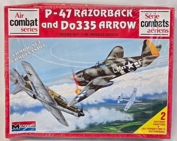 1/48 Scale Monogram P-47 Razorback and Do335 Arrow Model Kit - Sealed