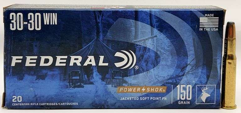 Federal Power-Shok .30-30 WIN Centerfire Rifle Cartridges