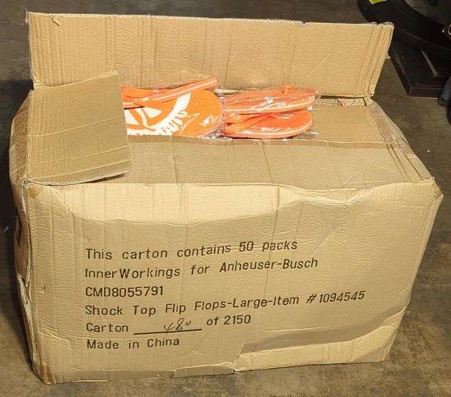 (U) Shock Top Flip Flops (Large) 50 pks. New