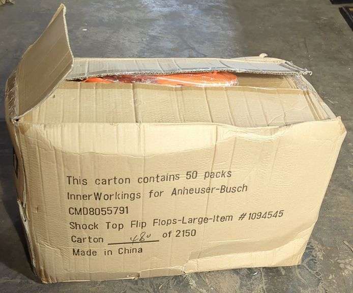 (U) Shock Top Flip Flops (Large) 50 pks. New