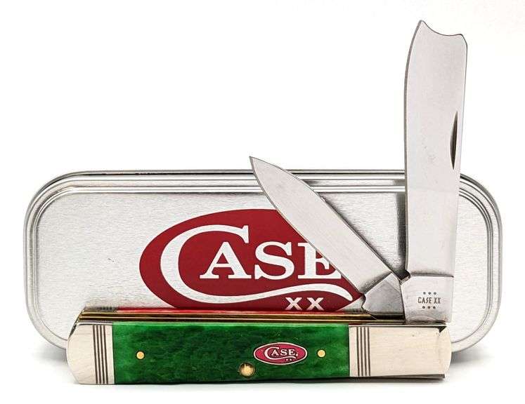2024 Case XX Christmas Red & Green Bone Magician Razor 62005 w/ Tin