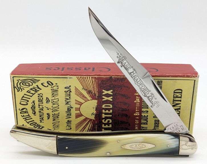 1991 Case XX Classic Prototype Buffalo Horn Acrylic Texas Toothpick 61098 w/ Box