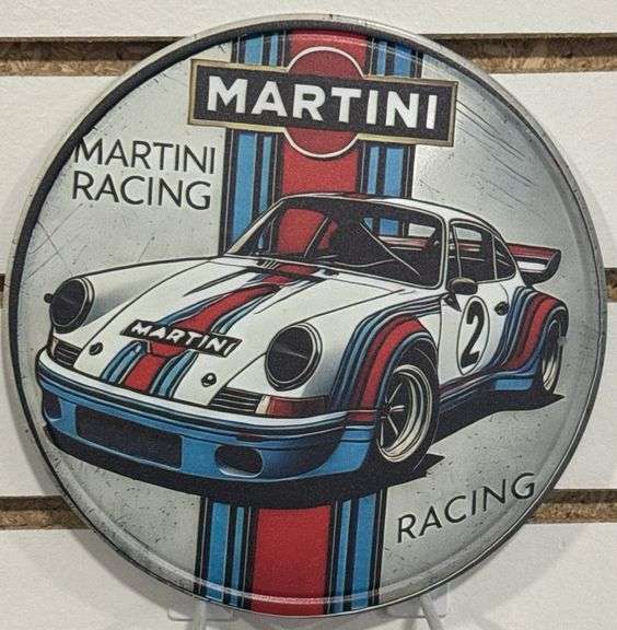 Metal MARTINI Racing 7 3/4” Sign