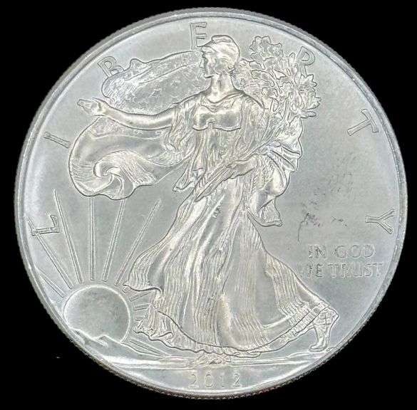 2012 American Eagle Silver Dollar, 1oz Fine Silver