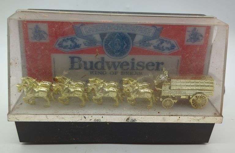 (U) Vintage Budweiser advertising sign. Approx 8" x 5".