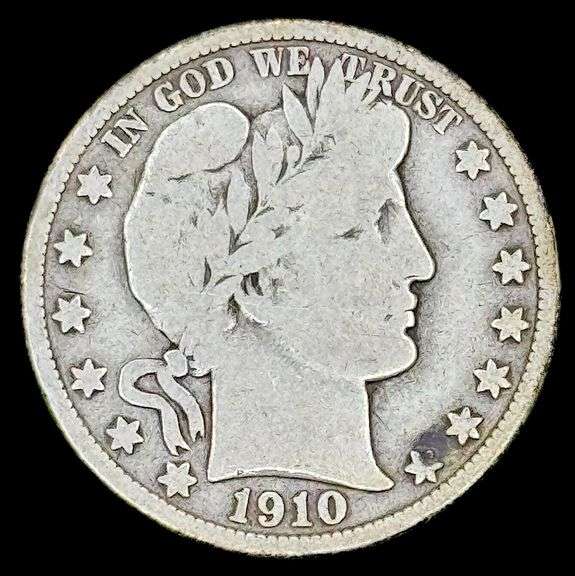 1910-S U.S. Silver Barber Half Dollar