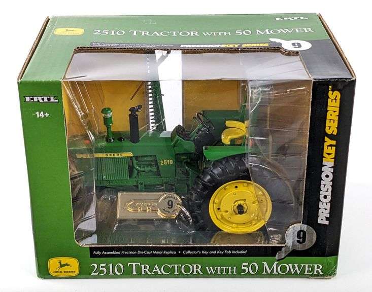1/16 Ertl John Deere 2510 Tractor with 50 Mower Precision Key Series #9