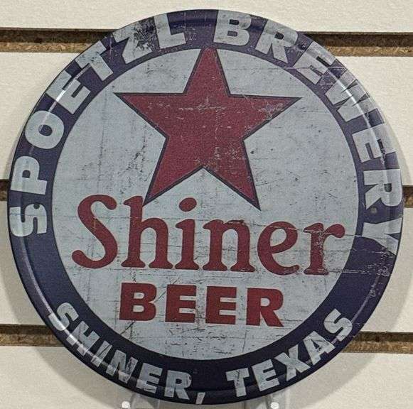 Metal SPOETZL BREWERY Shiner Beer 7 3/4” Sign