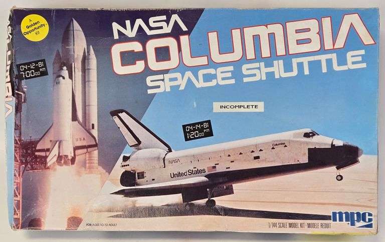 1/144 Scale MPC NASA Columbia Space Shuttle Model Kit