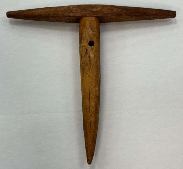 Primitive Wooden Farm Stake Tool - Kraft Auction Service, LLC