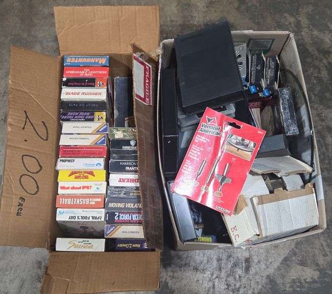 (U) Vintage Mix of VHS Tapes, 1998 Breeders Cup Shot Glasses, Books and More.