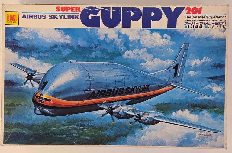 1/144 Scale Otaki Super Guppy Airbus Skylink Cargo Aircraft Model Kit - NIB