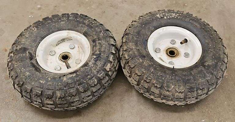 Pair Of Hual Master 4.10/3.50-4 Tire's & Rims