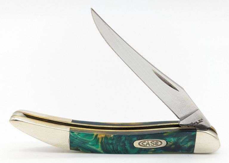 2019 Case XX Green Swirl Kirinite Tiny Toothpick 910096