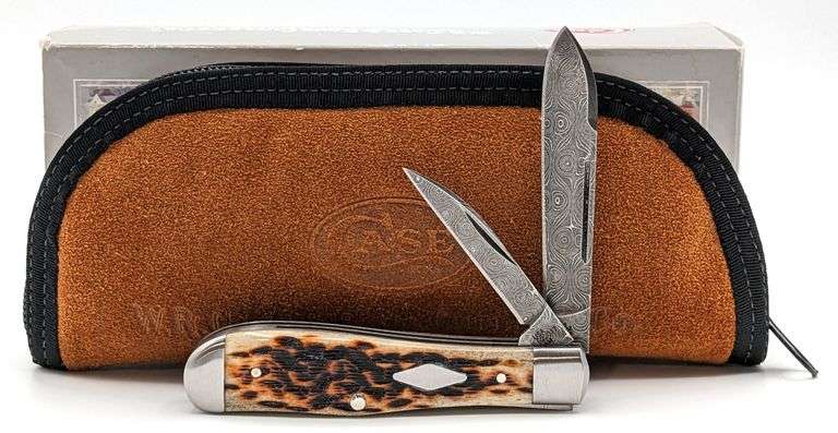 2017 Case XX Tony Bose Damascus Molasses Bone Eureka Jack TB622017 DAM w/ Case & Box