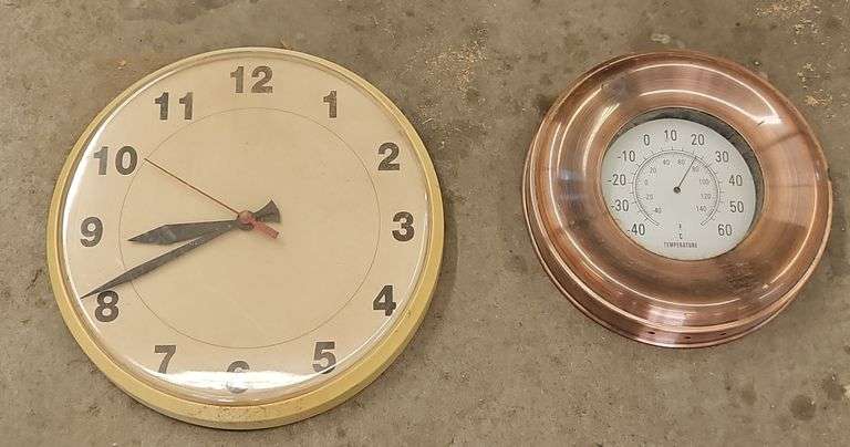 Battery Operated Clock & A Temperature Gauge