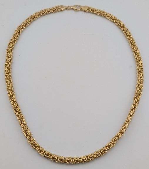 Sterling Gold Tone Itaor Italian Bizantine Necklace