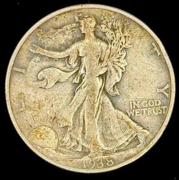 1938 U.S. Silver Walking Liberty Half Dollar