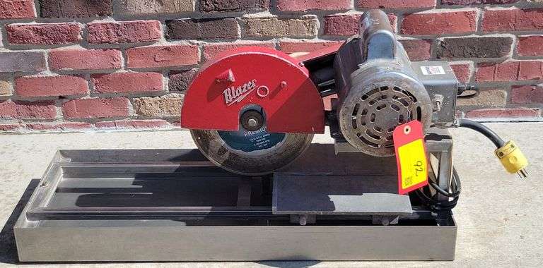 Blazer Wet Tile Saw L3506 With A Baldor Single Phase Industrial Motor