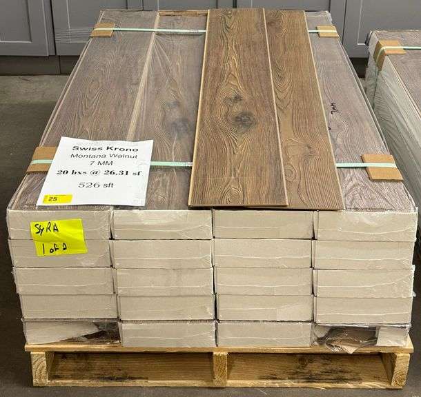 526 SqFt Swiss Krono Montana Walnut 7mm Laminate Flooring