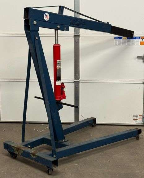 IMPALA Equipment Engine Hoist with Strongway 8-Ton Hydraulic Double Piston Long Ram Jack