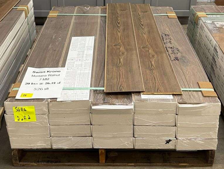 526 SqFt Swiss Krono Montana Walnut 7mm Laminate Flooring