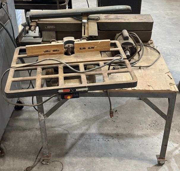 Craftsman Router Wood Shaper & Craftsman 6in Jointer Mounted on Table