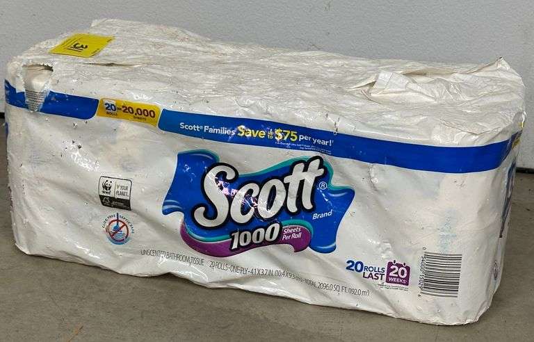 Scott Unscented 1-Ply Individually Wrapped Bathroom Tissue Rolls ...
