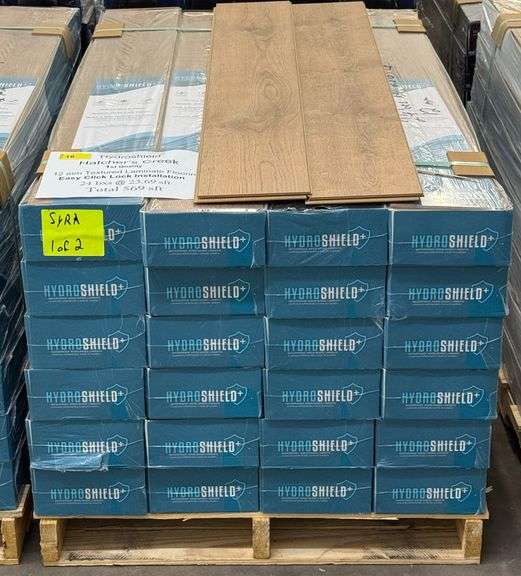 569 SqFt Hydroshield Hatcher's Creek 12mm Textured Laminate Flooring