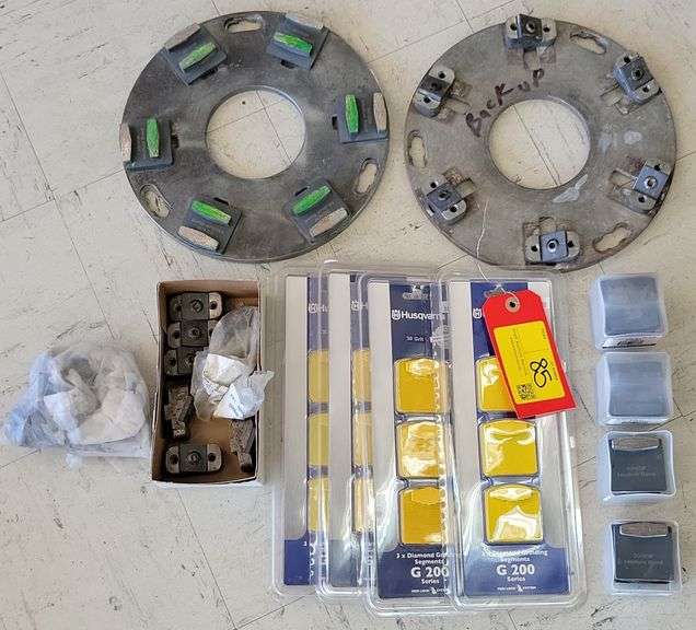 2 Diamond Grinding Plates With Medium 30/40 Grit Segments